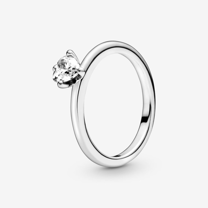 Anello Solitario Con Cuore Misura 58 Ref. 198691C01-58 - Tomasini Francia