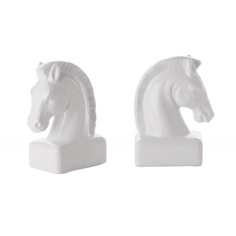 L'ocanera Fermalibri Ceramica Cavallo Ref. 1L99 - Tomasini Francia