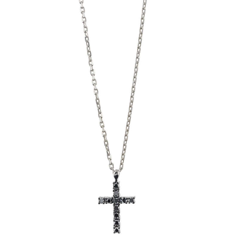 Damiani Collana Croce Diamanti Neri Ref. 20042476 - Tomasini Francia