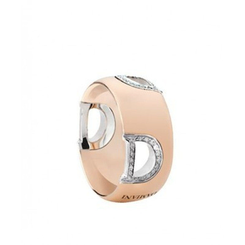 Anello Damiani D-icon Oro Rosa E Bianco Con Diamanti Misura 13 Ref. 20049331 - Tomasini Francia