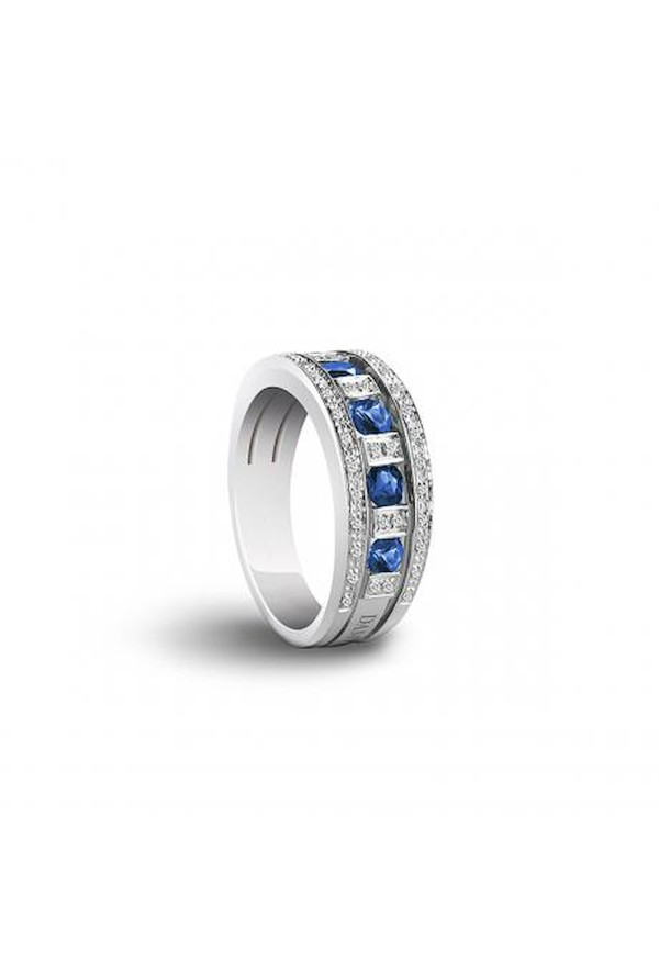 Damiani Anelle Belle Epoque Diamanti E Zaffiri Ref. 20049790 - Tomasini Francia