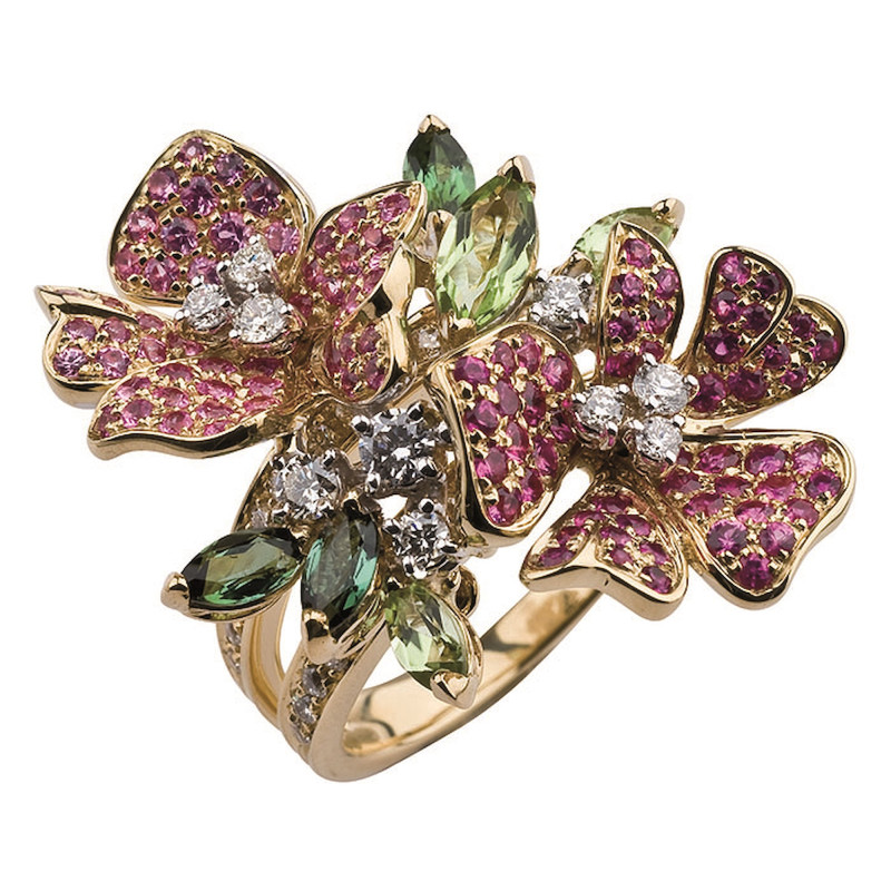 Damiani Anello Diamanti E Zaffiri Springtime Ref. 20056593 - Tomasini Francia