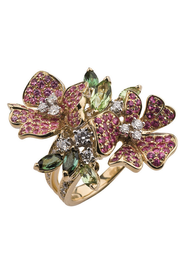 Damiani Anello Diamanti E Zaffiri Springtime Ref. 20056593 - Tomasini Francia