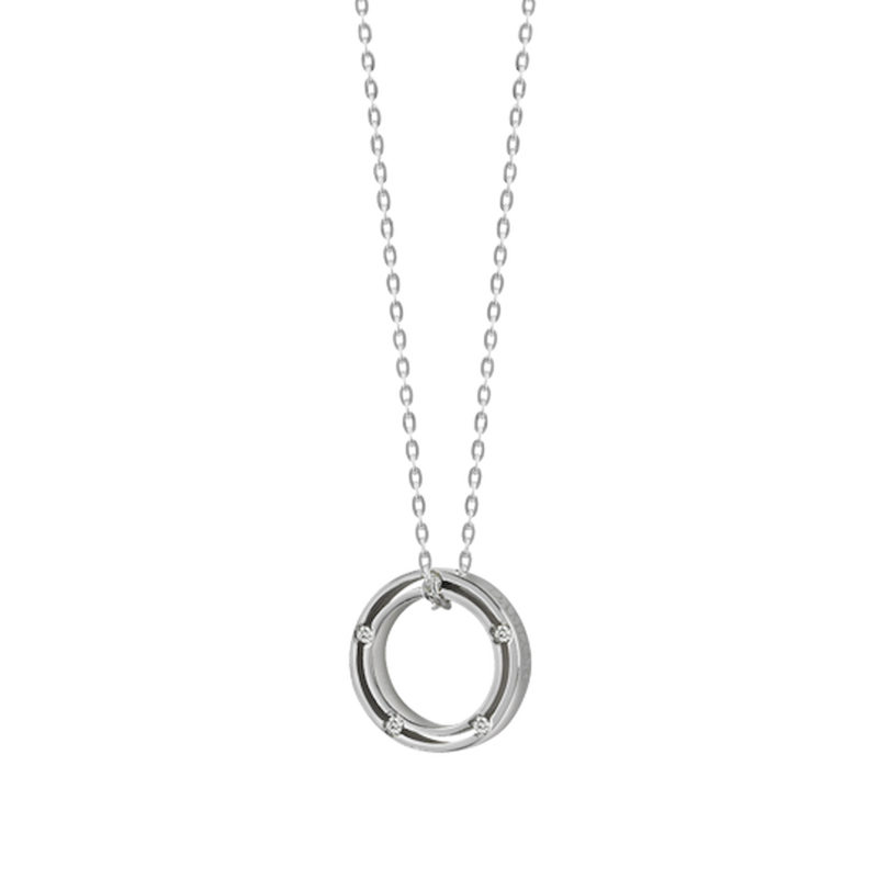 Damiani Girocollo Oro Bianco D-side Ref. 20058643 - Tomasini Francia