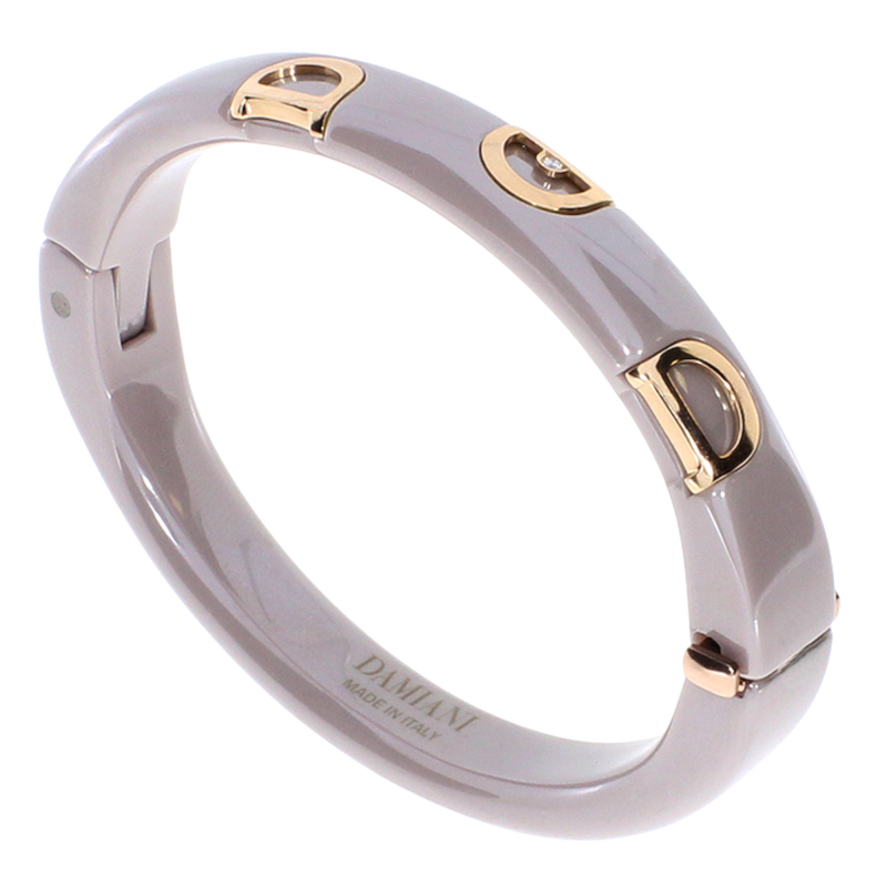 Damiani D-icon Bracelet in Cappuccino Ceramic Rose Gold and Diamond