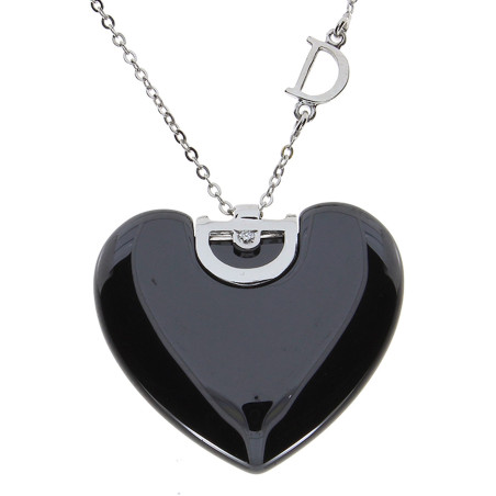 Damiani Collana D-icon Cuore In Ceramica Nera Ref. 20062853 - Tomasini Francia