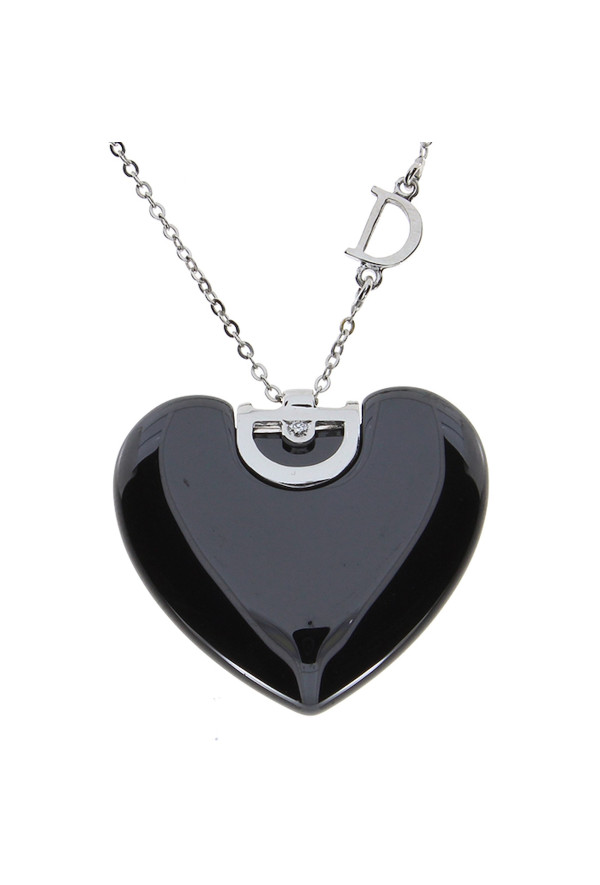 Damiani Collana D-icon Cuore In Ceramica Nera Ref. 20062853 - Tomasini Francia
