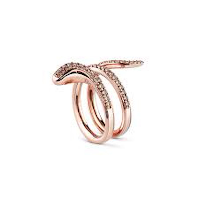 Damiani Anello Eden Tre Giri In Oro Rosa E Brillanti Brown Ref. 20062886 - Tomasini Francia