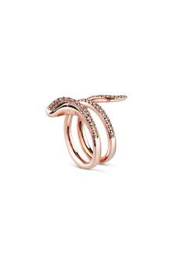 Damiani Anello Eden Tre Giri In Oro Rosa E Brillanti Brown Ref. 20062886 - Tomasini Francia