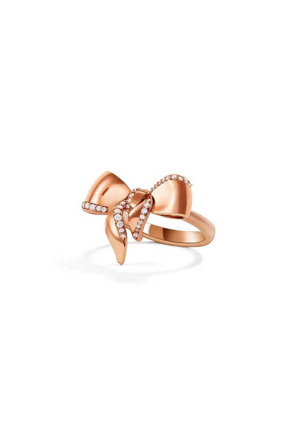 Damiani Anello Fiocco In Oro Rosa E Diamanti Ref. 20068762 - Tomasini Francia