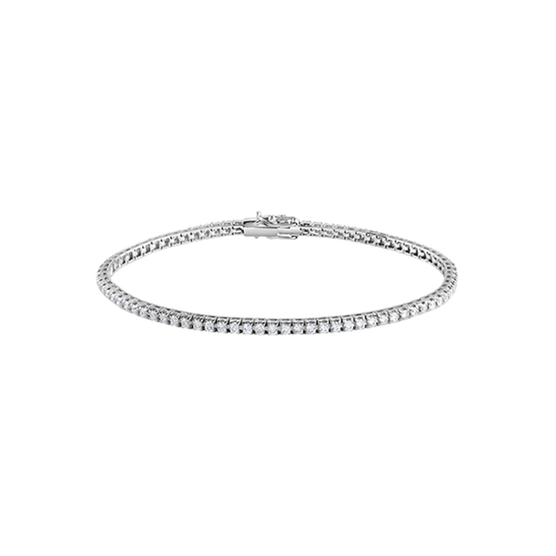 Bracciale Tennis In Oro Bianco Con Diamanti Ref. 20071377 - Tomasini Francia