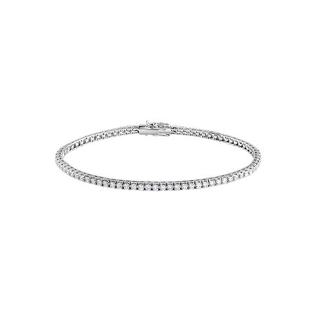 Bracciale Tennis In Oro Bianco Con Diamanti Ref. 20071377 - Tomasini Francia