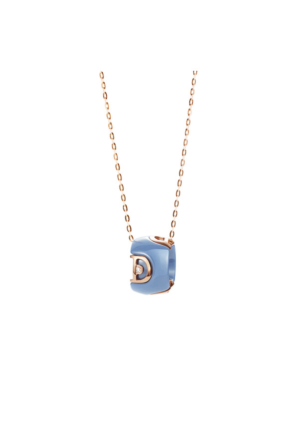 Damiani Collana D-icon Blu Ed Oro Rosa Ref. 20078890 - Tomasini Francia