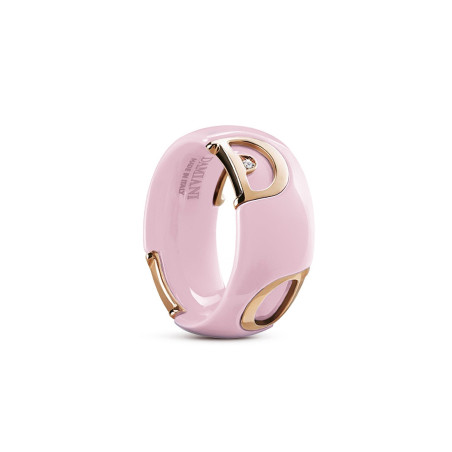 Anello Damiani D-icon Ceramica Rosa Misura 17 Ref. 20082270 - Tomasini Francia