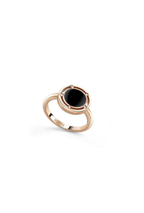Damiani Anello D-side Onice Ed Oro Rosa Misura 13 Ref. 20084411 - Tomasini Francia