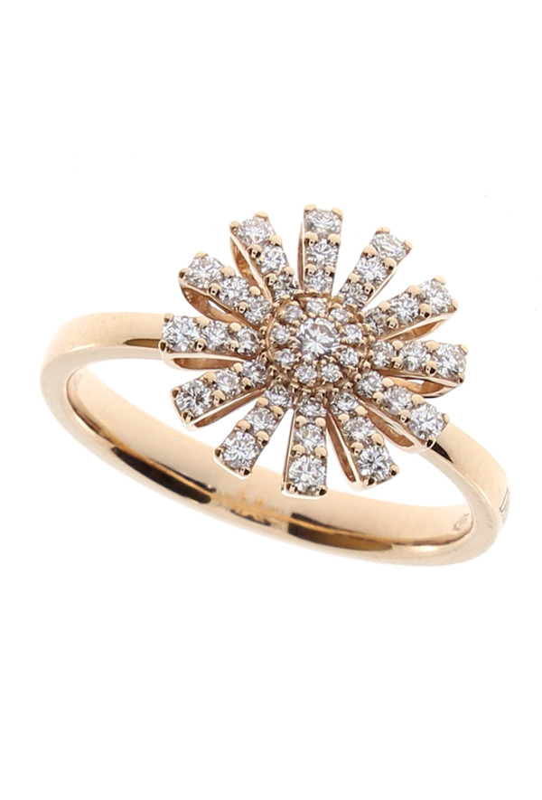 Damiani Anello Margherita Oro Rosa Ref. 20074676 - Tomasini Francia