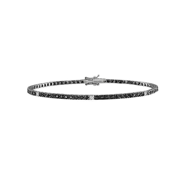 Salvini Bracciale Tennis Diamanti Neri E Bianchi Ref. 20085592 - Tomasini Francia