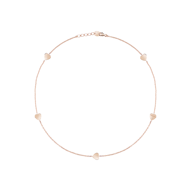 Salvini Girocollo Oro Rosa Con Cuori Ref. 20087154 - Tomasini Francia