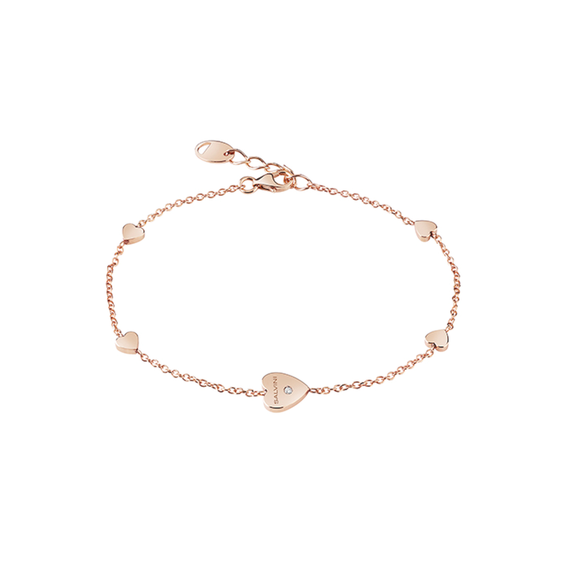 Salvini Bracciale Oro Rosa Con Cuori Ref. 20087156 - Tomasini Francia