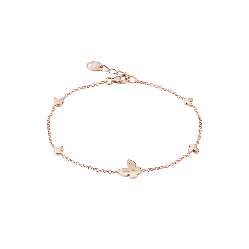 Salvini Bracciale Oro Rosa Con Farfalle Ref. 20087157 - Tomasini Francia