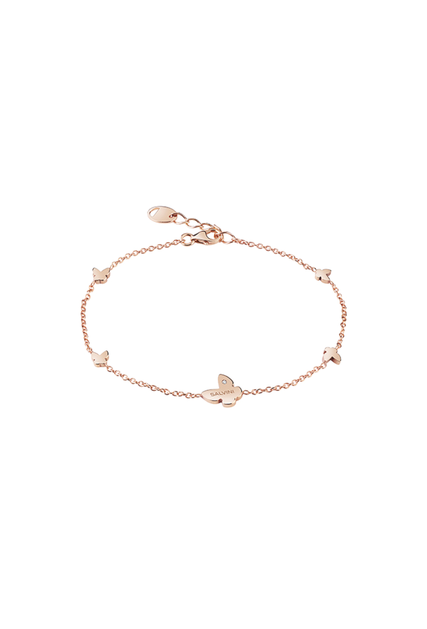 Salvini Bracciale Oro Rosa Con Farfalle Ref. 20087157 - Tomasini Francia