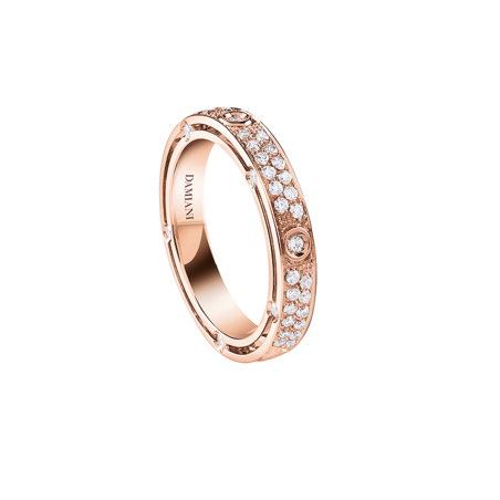 Damiani Anello D-side Oro Rosa Pavè Di Brillanti Ref. 20087314 - Tomasini Francia