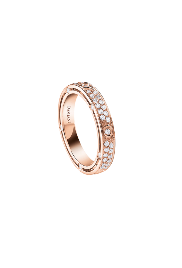 Damiani Anello D-side Oro Rosa Pavè Di Brillanti Ref. 20087314 - Tomasini Francia