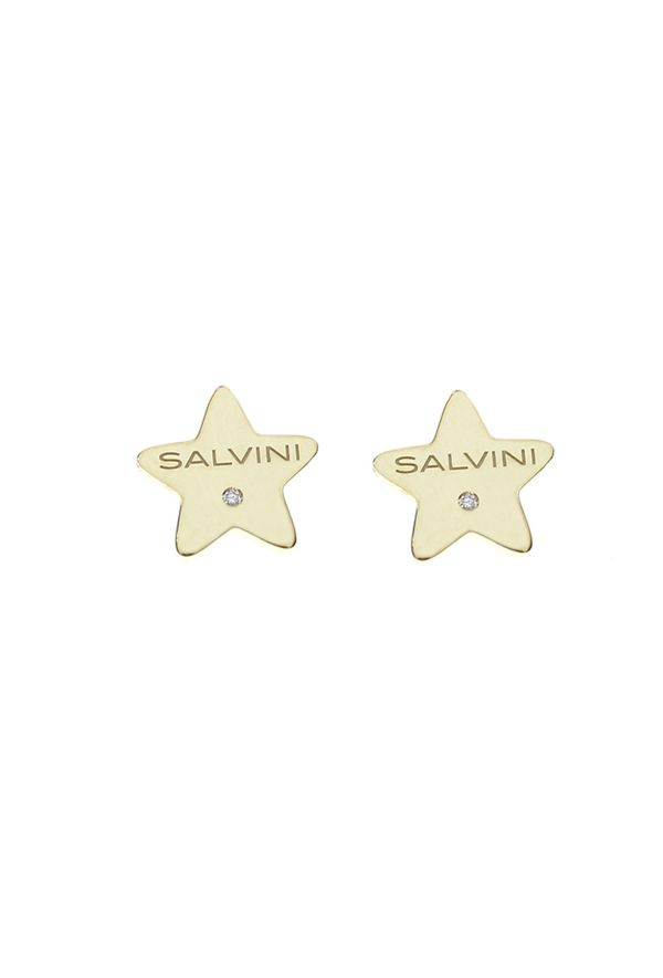 Salvini Orecchini Lobo In Oro Giallo Con Stelle Ref. 20087344 - Tomasini Francia