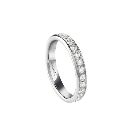 Damiani Veretta Giro " Per Sempre" Oro Bianco Misura 14 Ref. 20087540 - Tomasini Francia