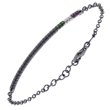 Salvini Bracciale In Oro Brunito E Pavè Tricolore Ref. 20087837 - Tomasini Francia