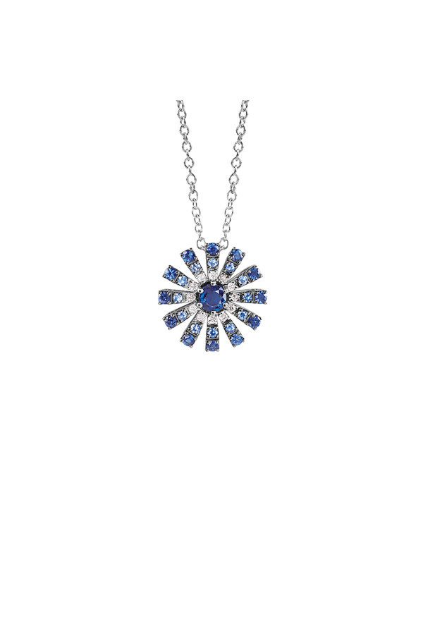 Damiani Girocollo Collezione Margherita Con Diamanti E Zaffiri Ref. 20088485 - Tomasini Francia
