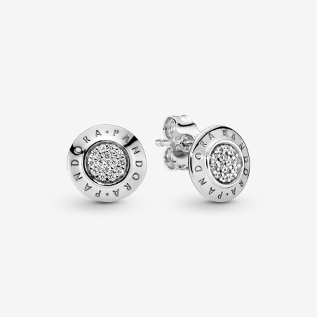 Orecchini A Lobo Scintillanti Con Logo Pandora Ref. 290559CZ - Tomasini Francia