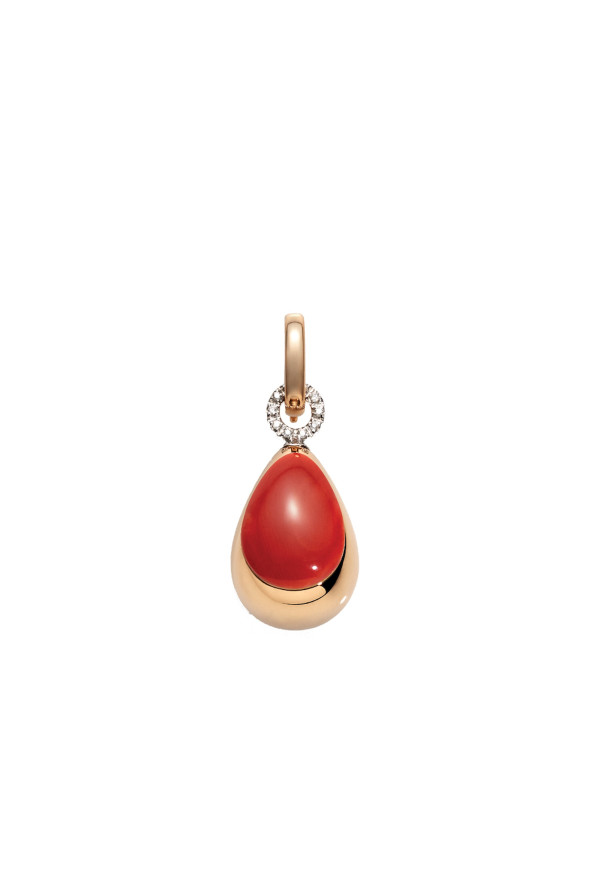 Chantecler Ciondolo Capriful Corallo E Diamanti Ref. 35998 - Tomasini Francia
