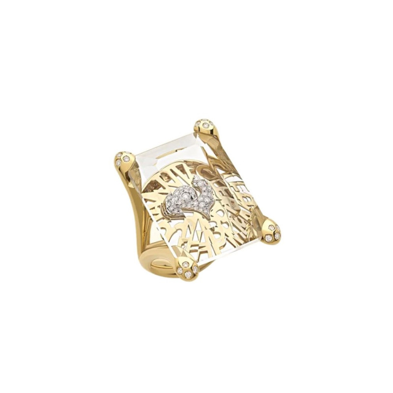 Chantecler Anello Oro Giallo Con Logo Ref. 40256 - Tomasini Francia