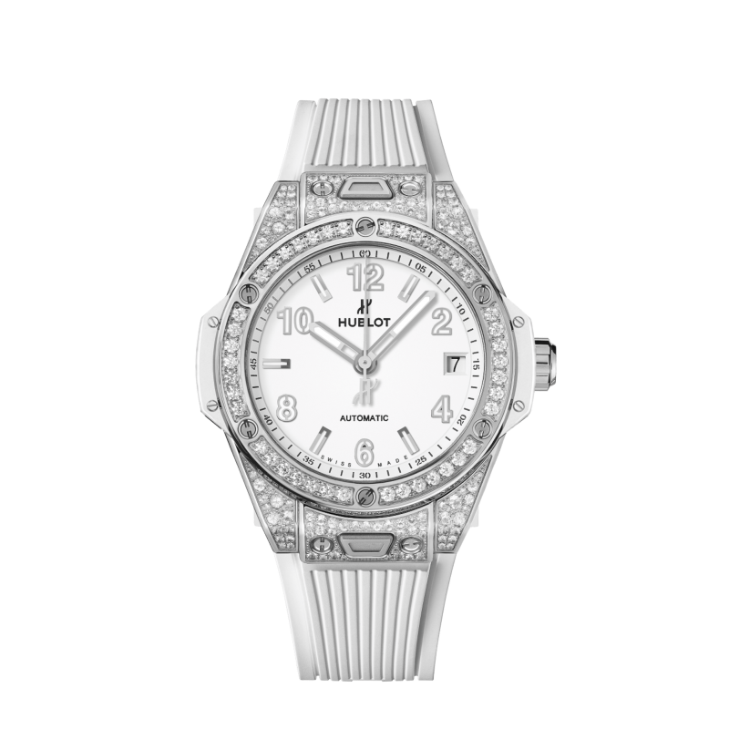 Hublot Big Bang One Click Steel White Pavé Ref. 465.SE.2010.RW.1604 - Tomasini Francia