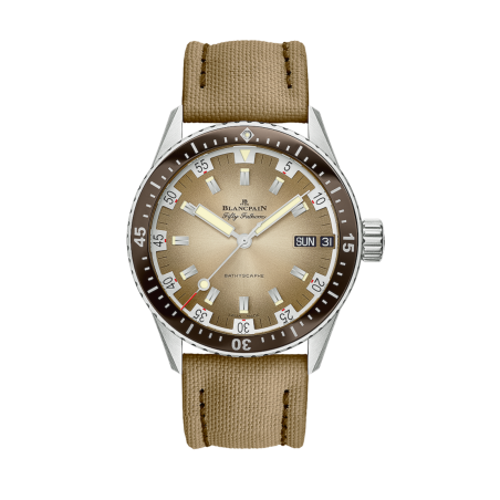 Blancpain Fifty Fathoms Bathyscaphe Day Date Desert Edition Ref. 5052 1146 E52A - Tomasini Francia