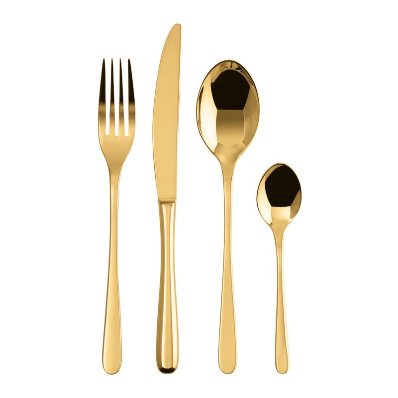 Sambonet Servizio Posate Acciaio Pvd Gold 6 Posti Tavola Ref. 52553G81 - Tomasini Francia