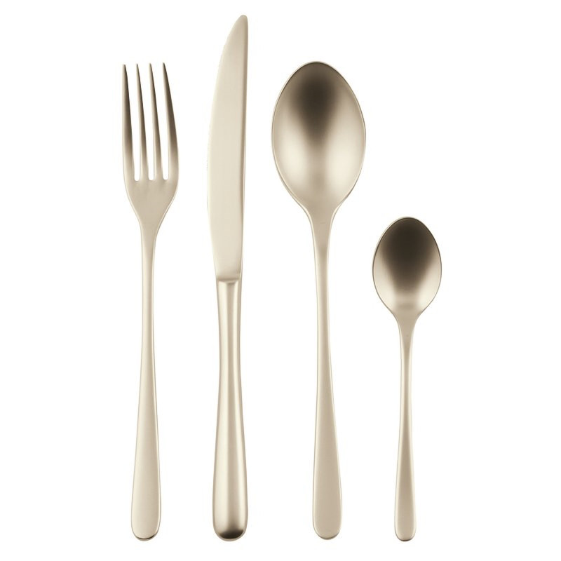 Sambonet Servizio Posate 6 Posti Tavola Gold Satinato Ref. 52653P81 - Tomasini Francia