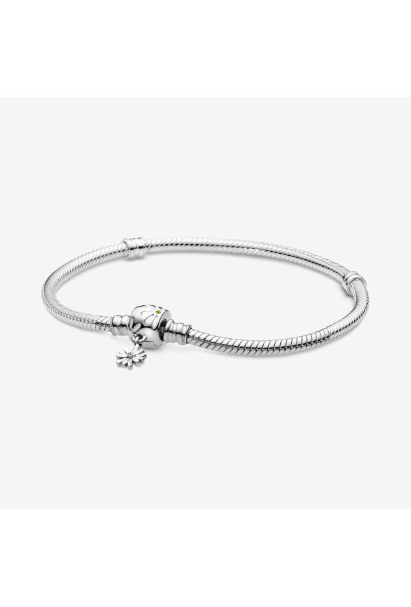 Bracciale Pandora Moments Con Maglia Snake E Chiusura Con Margherita Ref. 598776C01-20 - Tomasini Francia