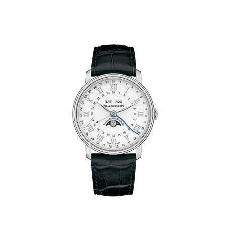 Blancpain Villeret Quantième Complet Phases de Lune GMT Ref. 6676-1127-55B - Tomasini Francia