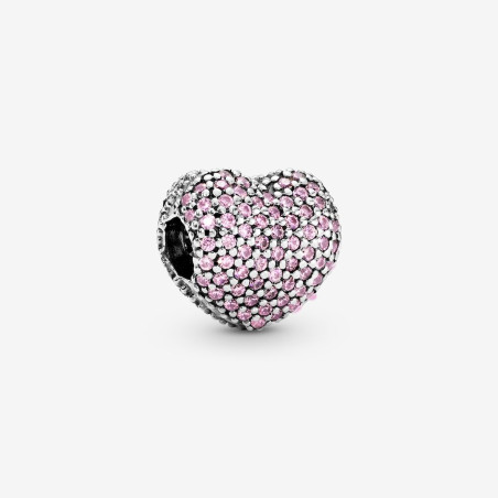 Clip A Cuore&nbspcon Pavé Rosa Ref. 791527PCZ - Tomasini Francia