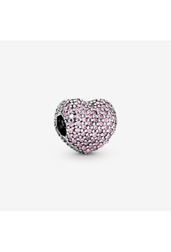 Clip A Cuore&nbspcon Pavé Rosa Ref. 791527PCZ - Tomasini Francia