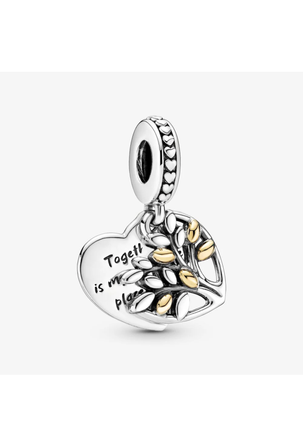 Charm Pendente Albero Della Famiglia A Cuore Bicolore Ref. 799161C00 - Tomasini Francia