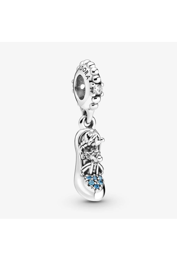 Disney, Charm Pendente Scarpetta Di Cristallo Di Cenerentola E Topini Ref. 799192C01 - Tomasini Francia