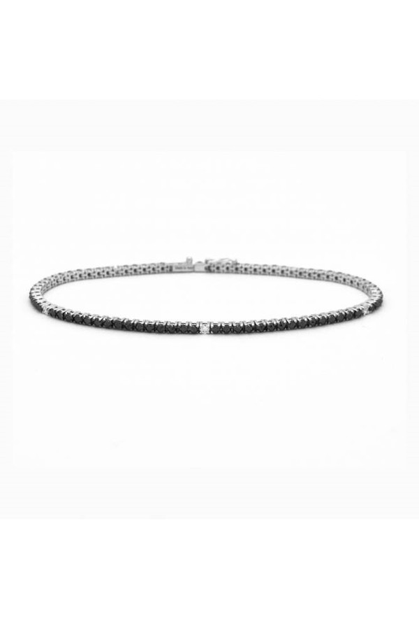 Salvini Bracciale Tennis Diamanti Neri E Bianchi Misura 19 Cm Ref. 81089262 - Tomasini Francia