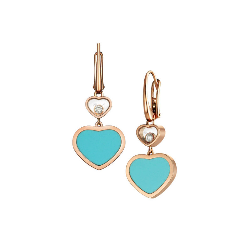 Chopard Happy Hearts Orecchini Turchese 837482-5410 Ref. 837482-5410 - Tomasini Francia