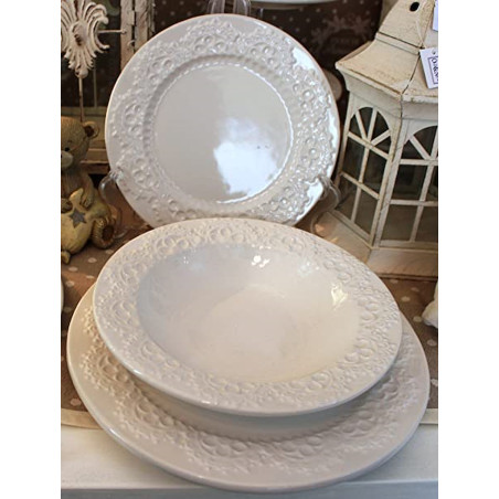 Blanc Mariclò Piatti Fondi Ref. A14650 - Tomasini Francia