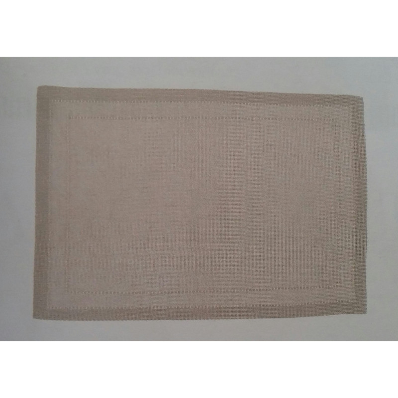 Set Americano Doppio Orlo A Giorno Bicolore Blanc Mariclò Ref. A1622699BC - Tomasini Francia