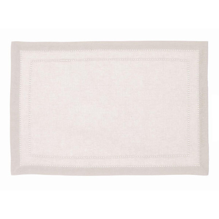 Set Americano Doppio Orlo A Giorno Blanc Mariclò Ref. A1622699BI - Tomasini Francia