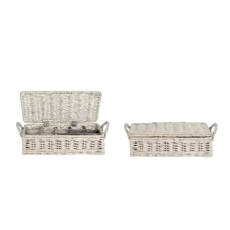 Blanc Mariclò Porta Thè In Rattan Ref. A18880 - Tomasini Francia